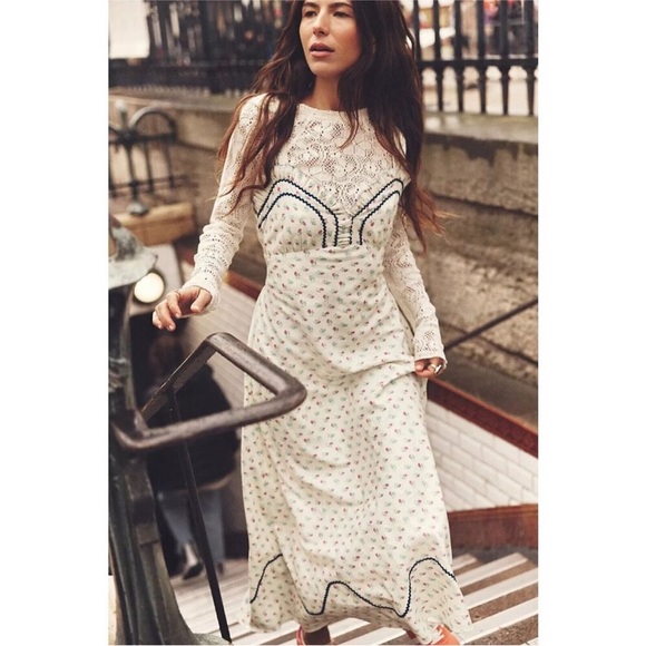 Free People White and Black Maxi Dress - Picture 1 of 3